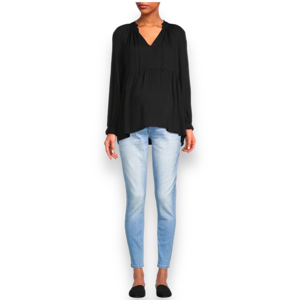 Destination Maternity Women’s Long Sleeve Split Neck Blouse, size XXL